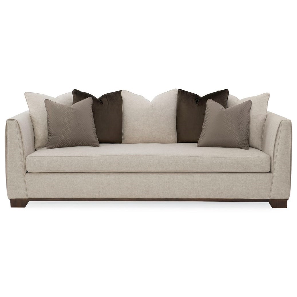 Caracole Caracole Upholstery Moderne Tuxedo Sofa with Channel Stitching